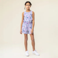 Girls Lilac Floral Romper