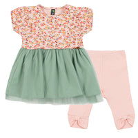 Baby Two Piece Tulle Dress & Pant Set