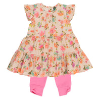 Baby Two Piece Floral Dress & Pant Set