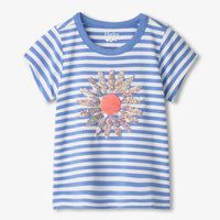 Girls Bamboo Cornflower Stripes Tee