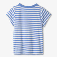 Girls Bamboo Cornflower Stripes Tee