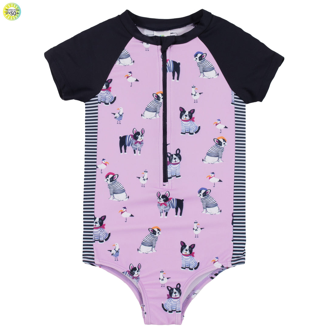 Girls UV One Piece Rashguard Swimsuit