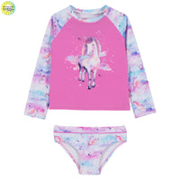 UV Two Piece Unicorn Rashguard Swimsuit