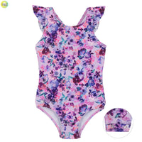 UV Floral Cross Back One Piece Swimsuit