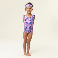 UV Floral Cross Back One Piece Swimsuit