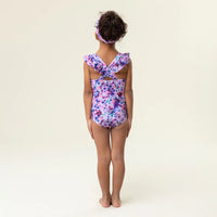 UV Floral Cross Back One Piece Swimsuit