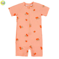 UV One Piece Coral Peach Rashguard Swimsuit