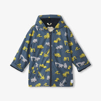 Boys Under Construction Zip Up Rain Jacket