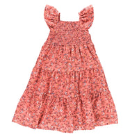 Girls' Waffle Weave Floral Dress