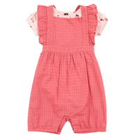 Two Piece Print Onesie with Ruffle Romper