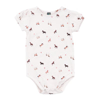 Two Piece Print Onesie with Ruffle Romper