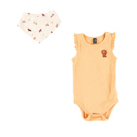 Ruffle Onesie with Reversible Bib