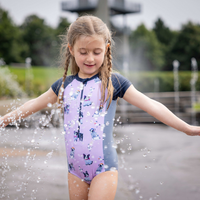 Girls UV One Piece Rashguard Swimsuit