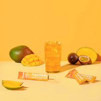 Mango Passionfruit SuperBelly Water Elixirs with Prebiotics