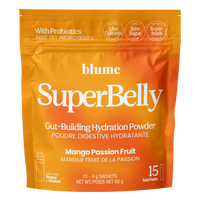 Mango Passionfruit SuperBelly Water Elixirs with Prebiotics