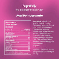 Acai Pomegranate SuperBelly Water Elixirs with Prebiotics