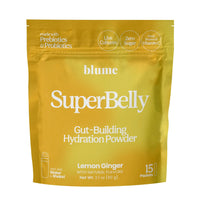 Lemon Ginger SuperBelly Water Elixirs with Prebiotics