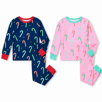 Kids Glow in the Dark Candy Cane Pajama Set