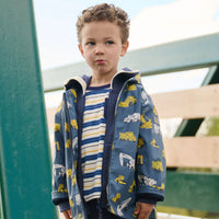 Boys Under Construction Zip Up Rain Jacket