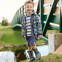 Boys Under Construction Zip Up Rain Jacket
