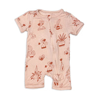 Bamboo Short Sleeve Zippy Romper