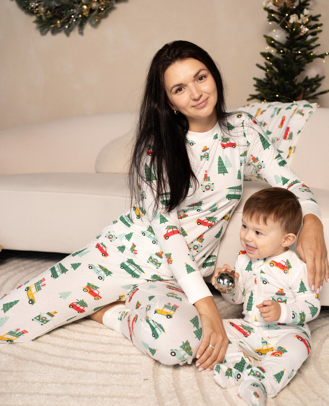 Jolly Christmas Cars Bamboo Family Collection