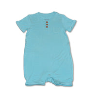 Short Sleeved Bamboo Romper with Buttons