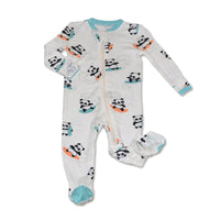 Bamboo Footed Sleeper - 2 Way Zipper