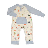 Bamboo Long Sleeve Romper with Kangaroo Pocket