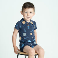 Bamboo Short Sleeve Polo Romper