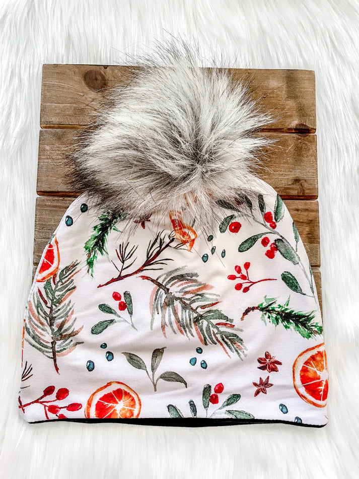 Bamboo Terry Beanie with Pom Pom