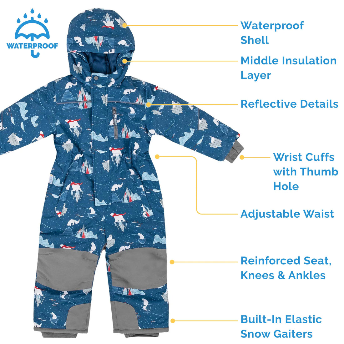 Toasty Dry Kids Waterproof Snowsuit