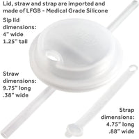 24 oz Tumbler Lid and Straw