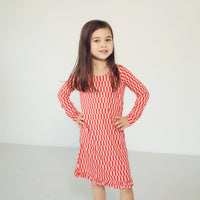Long Sleeved Ruffled Sleep Dress