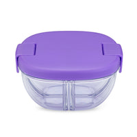 Compact Leakproof Snack Bowl with 3 Compartments