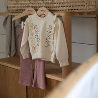 Girls Flared Trousers Ribbed Corduroy
