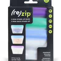 1/2 Cup Stand-up Reusable Food Storage Bag - 3 Pack