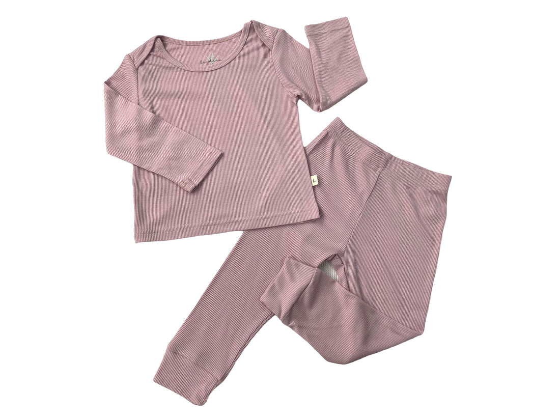 Ribbed Bamboo Two Piece Lounge Set