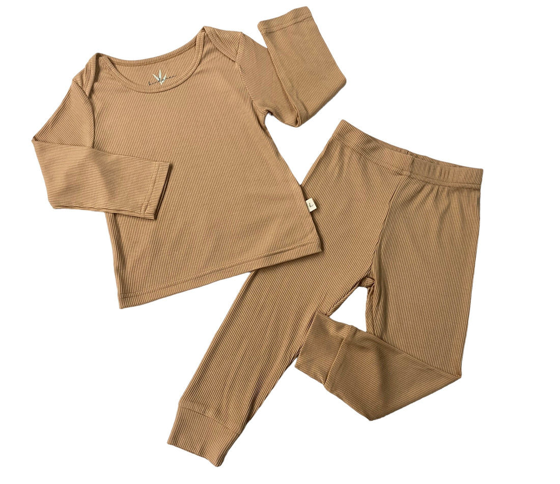 Ribbed Bamboo Two Piece Lounge Set