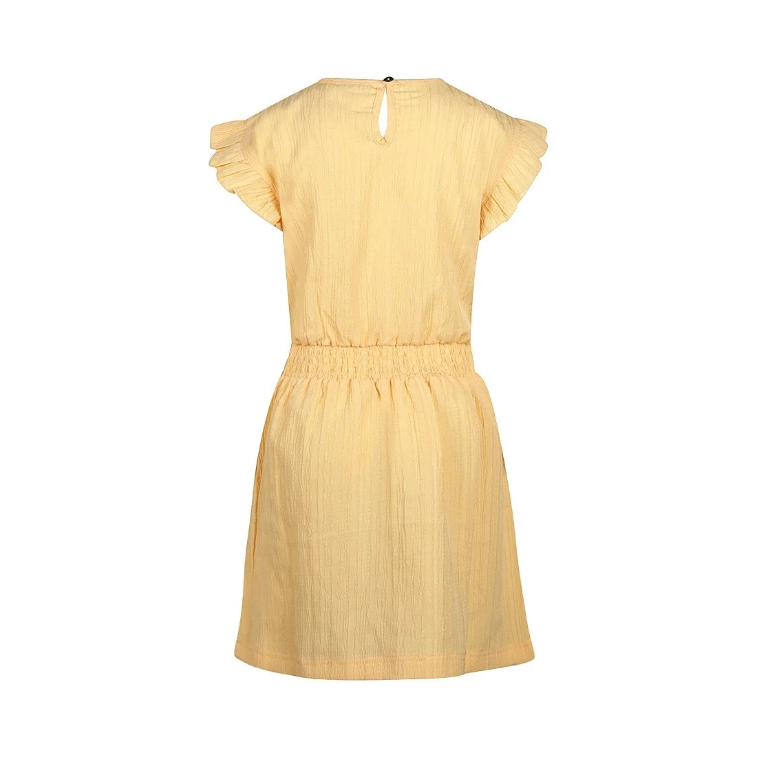 Girls Soft Yellow Ruffle Dress