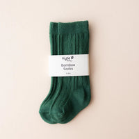 Bamboo Cable Knit Knee High Socks