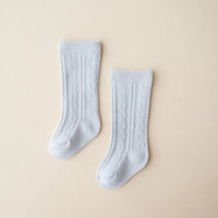Bamboo Cable Knit Knee High Socks