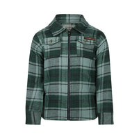 Boys Long Sleeved Checkered Zip Up