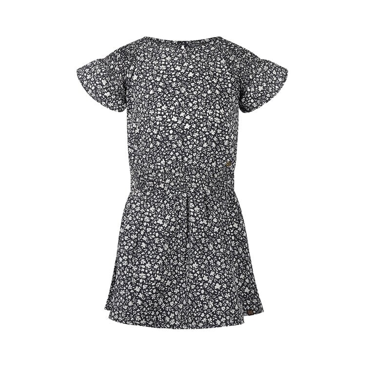 Girls Dark Blue Floral Dress