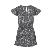 Girls Dark Blue Floral Dress