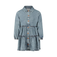 Girls' Denim Button Dress
