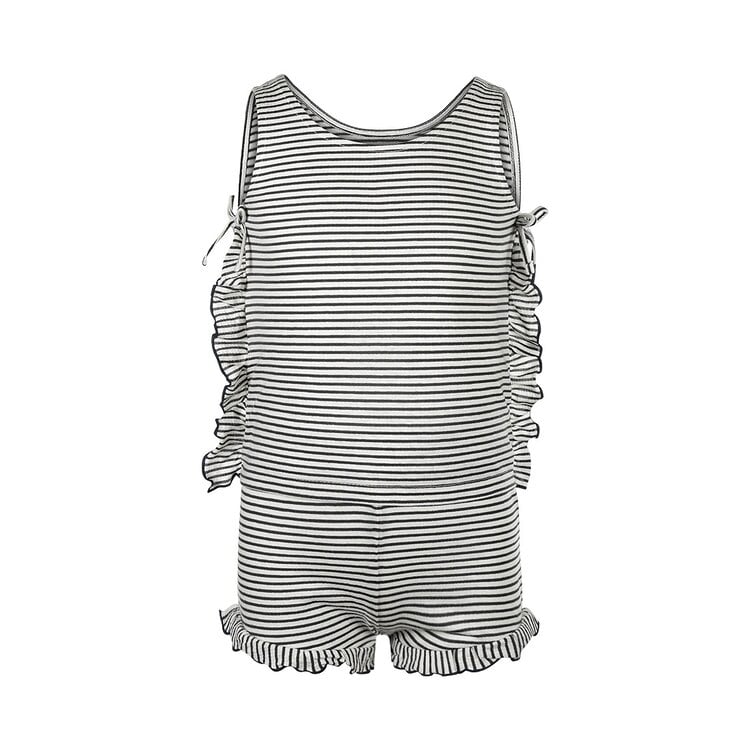 Girls Striped Two Piece Set