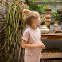 Girls Floral Bow Top