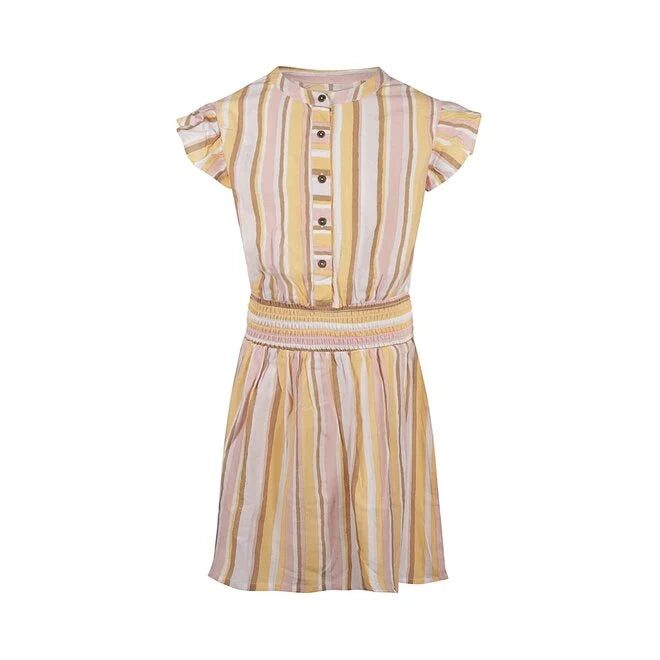 Girls Multicolour Striped Dress
