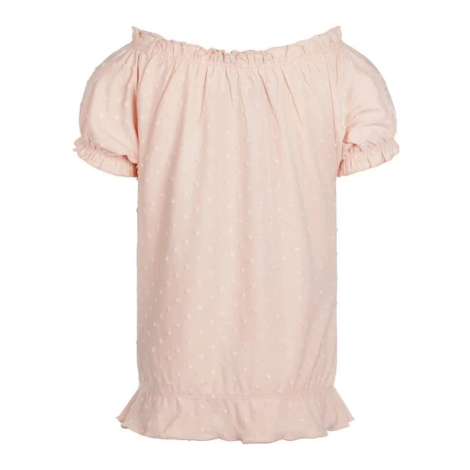 Peach Woven Dots Shirt